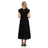 August Sky Women's Smocked Ruffle Sleeve Tiered Midi Dress - image 2 of 4