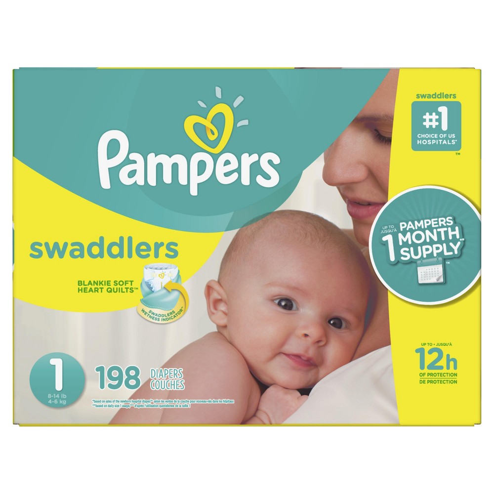 Pampers® Swaddlers Diapers Size 1 198 ct