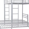 NicBex Full Size Bunk Bed with MDF Shelf Metal Rack Bed Frame with Full Length Guardrail and Ladder for Multiple People, No Spring Box Required - 4 of 4