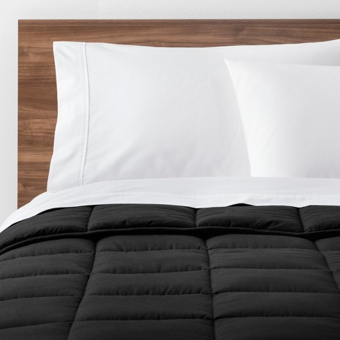 Black Solid Down Alternative Comforter Full Queen Made By