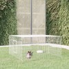 vidaxl Rabbit Cage/Animal Playpen/Pet Enclosure/Hutch - Galvanized Iron, Silver - Outdoor Safe, Spacious 43.3"x43.3"x21.7" - 2 of 4