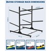 Freestanding Kayak Storage Rack, Indoor & Outdoor Heavy Duty Kayak Holder with 4 Lockable Wheels - 2 of 4