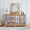 Bella Depot Antique Display Cabinet with Glass Doors Adjustable Shelves,LED Curio Display Cabinet - 2 of 4