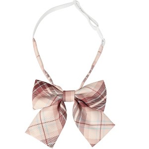 INSPIRE CHIC Women's Plaid Uniform Pre-tied Knot Cute Stylish Colorful Bow Ties - 1 of 4