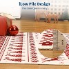 GustoWave Snowflake Christmas Holiday Decorative Area Rug for Bedroom Living Room, White - 3 of 4