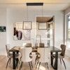 LLHZSY Rustic Aluminum Dimmable Rectangle LED Linear Pendant Light Fixture- W43 3/10" - 4 of 4