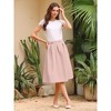 INSPIRE CHIC Women's Summer Causal Elegant Pleated Hem Work 2026 A-line Midi Skirts - 2 of 4