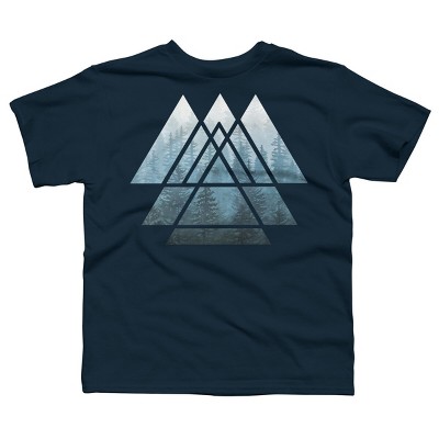 Boy's Design By Humans Misty Forest Sacred Geometry By Maryedenoa T-Shirt