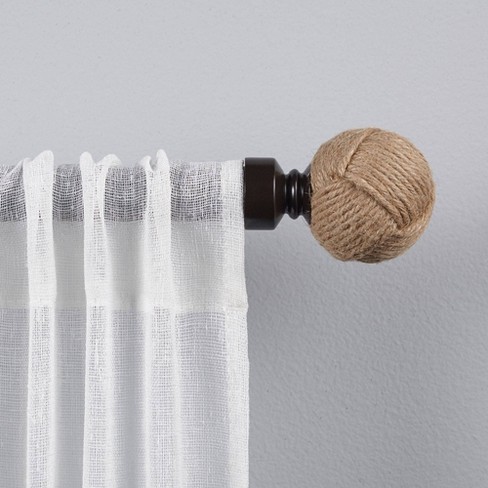 Rope Knot 1 Curtain Rod And Coordinating Finial Set Exclusive