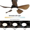 29 Inch Modern Low Profile Ceiling Fans With Lights and Remote Control 6 Speeds Flush Mount Ceiling Fan for Bedroom Kitchen Dining Room - 2 of 4
