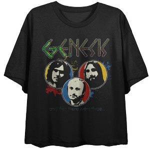Genesis Album Art Crew Neck Short Sleeve Women's Black Crop Top - 1 of 3