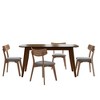 5-Piece Dining Set with Kitchen Table and 4 Upholstered Chairs - 2 of 4