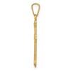 Black Bow Jewelry 14k Yellow Gold Polished Hollow Fleur de Lis Cross Pendant - 2 of 4