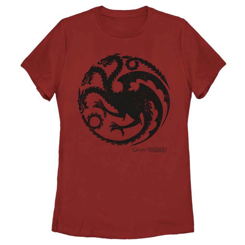 Women's Game of Thrones Targaryen Dragon Symbol T-Shirt, 1 of 4