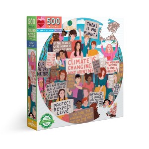 eeBoo Climate Action 500 Piece Round Jigsaw Puzzle - 1 of 4