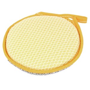 LOLA Round N' Round Wonder Non-Scratch Scouring Pad, Metallic pn One Side, Nylon Net Sponge On Other Side, Hang Hole, Assorted Colors, 1 Count - 1 of 4