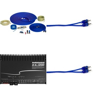 AudioControl D-6.1200 6-Channel Car Amplifier with Digital Signal Processing with 4GA OFC Pure Copper Wiring Kit - 1 of 4