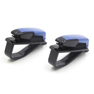 Unique Bargains Car Sun Visor Glasses Sunglasses Card Ticket Holder Clip 1 Pair - 1 of 3