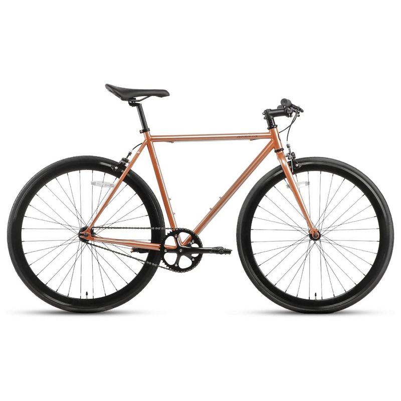 AVASTA BA9002WF-2 700C 54 Inch Single Speed Loop Fixed Gear Commuter Fixie Bike w/ High-TEN Steel Frame for Adults 5' 6" to 5' 11", Iridescent Copper, 2 of 7