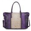 MKF Collection Raven Faux Crocodile-Embossed Women’s Duffle Bag by Mia K - 2 of 4