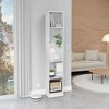 Vynxaria Compact Black Bookshelf: Multi-Shelf Bookcase for Efficient Storage in Any Room,White - 2 of 4