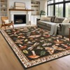 Rug for Living Room Washable Rug Floral Insect Print Area Rugs Non Slip Stain Resistant Floor Covering Non Shedding Low Pile Mats - 4 of 4