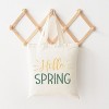 City Creek Prints Hello Spring Canvas Tote Bag - 15x16 - Natural - 2 of 2