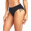 FIONECA Women Mid Waist Bikini Bottoms - Full Coverage Swim Bathing Suit Bottom Side Tied Swimsuit Bottoms - 2 of 4