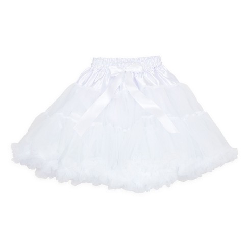 Sparkle And Bash Petticoat Under Skirt Fluff For Women, Tutu For Ballet  Dance, Adjustable Elastic Waist Size 22-36 In, White : Target
