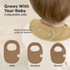 KeaBabies 8pk Organic Baby Bibs for Boy, Baby Drool Bib for Baby Boys and Girls, Newborn Teething Bibs - 4 of 4