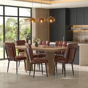 Dining Chairs Set of 2/4/6/8, Upholstered Kitchen Chairs with Thick Cushion for Dining Room - 1 of 4
