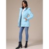 INSPIRE CHIC Women's Winter Thicken Puffer Faux Fur Removable Hood Warm Parka Jacket - 2 of 4
