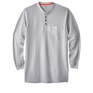 Boulder Creek by KingSize Men's Big & Tall Tall Thermal Pocket Longer-Length Henley - 1 of 4