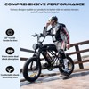 HITWAY BK29M 20*4.0"E Bike Electric Bicycles for Adults, 48V*750W/15AH Mountain E-MTB Bicycle, 7 Gears for Commutin, UL2849 Certified - 2 of 4