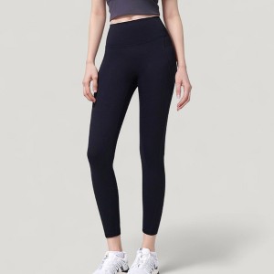 Anna-Kaci Active Women's High Waist Full Length Leggings with Wide Waistband and Side Pocket - 1 of 4