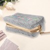 Unique Bargains Women Durable Heart Style Makeup Bag Gray 1 Pc - 2 of 3
