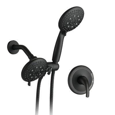 ONWITH Classic High Pressure Single Handle 6-Spray Patterns Rain shower Head with Handheld Shower