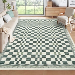 Acekool Modern Runner Rug [2x6] Non-Slip Geometric Kitchen Runner, Stain Resistant Ultra-Thin Bedside Rug for Bedroom, Hallway, Laundry [color - 1 of 4