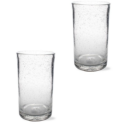 TAG Bubble Glass Clear Tumbler 18 oz. Dishwasher Safe Set 2