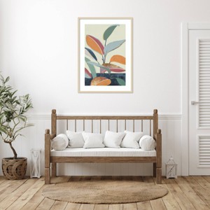Amanti Art Colourful Orange Leaves II by Jacob Q Wood Framed Wall Art Print - 1 of 4