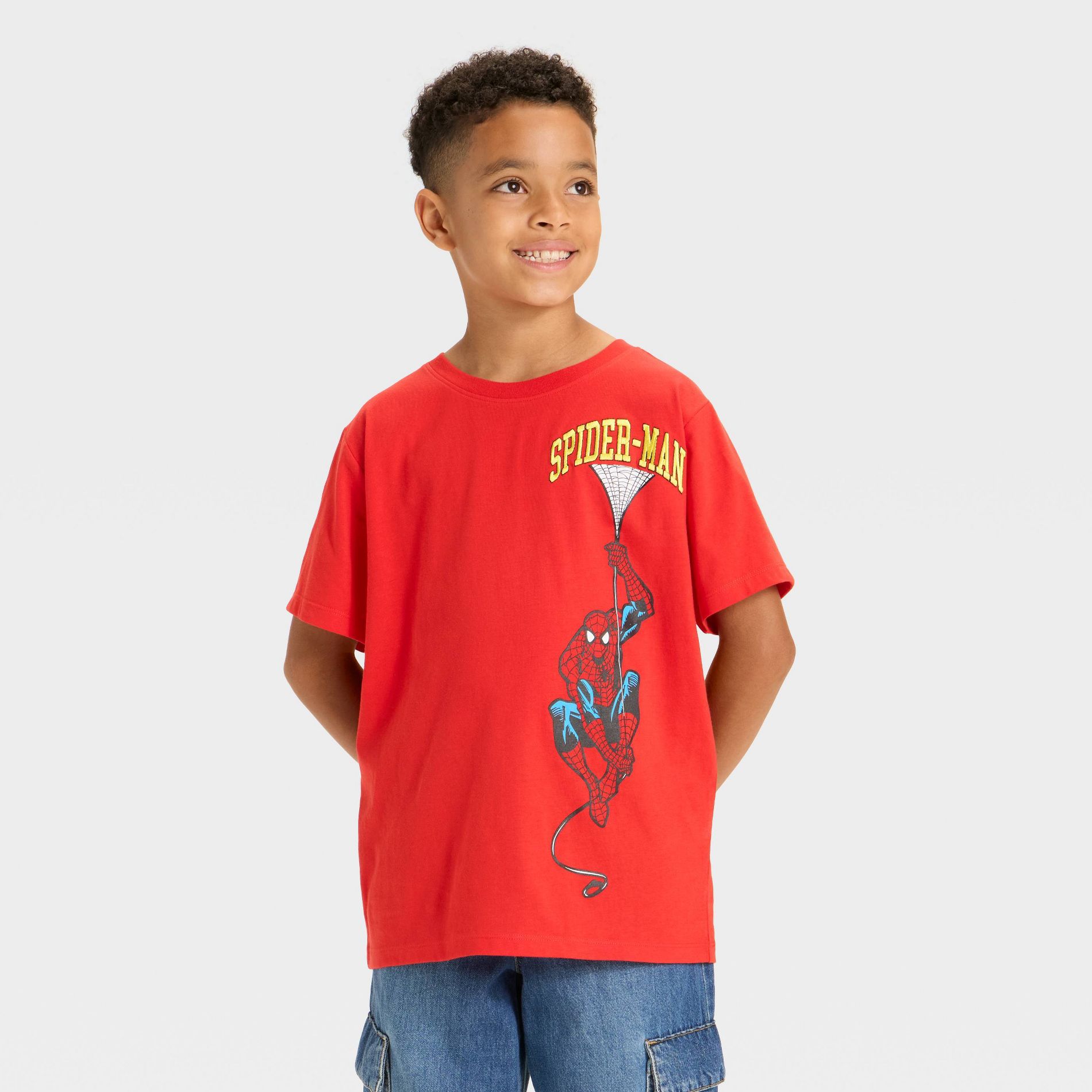 Boys' Spider-Man Short Sleeve Graphic T-Shirt - Red XS