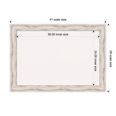 Alexandria White Wash Wood Framed Corkboard