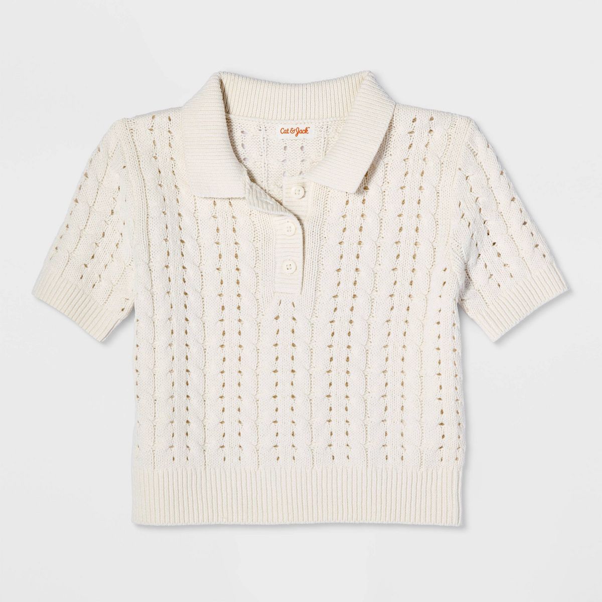 Girls' Short Sleeve Pullover Sweater - Cat & Jack™ - thumbnail 5