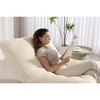 ORRD Corduroy Bean Bag Chair for Adults with Backrest, Large Accent Armless Sofa with High-Density Sponge Filling for Living Room, Bedroom,White - 3 of 4