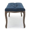 GDFStudio Jamison French Country Tufted Upholstered Rubberwood Bench - 4 of 4