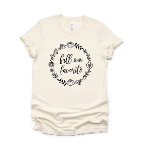 Simply Sage Market Women's Fall Is My Favorite Circle Short Sleeve Graphic Tee - 1 of 4