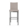 Amisco Perry Upholstered Counter Height Barstool Cream/Gray: Faux Leather, Steel Frame, 26" Seat - image 2 of 4