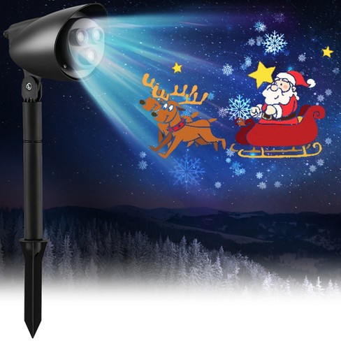 Costway Christmas Rotating Snowfall Projection Lights With Remote Control  For Party : Target