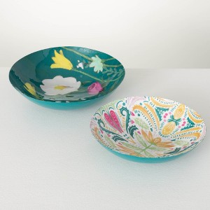 4"H Sullivans Floral Colorful Serving Bowls Set of 2, Multicolored - 1 of 4