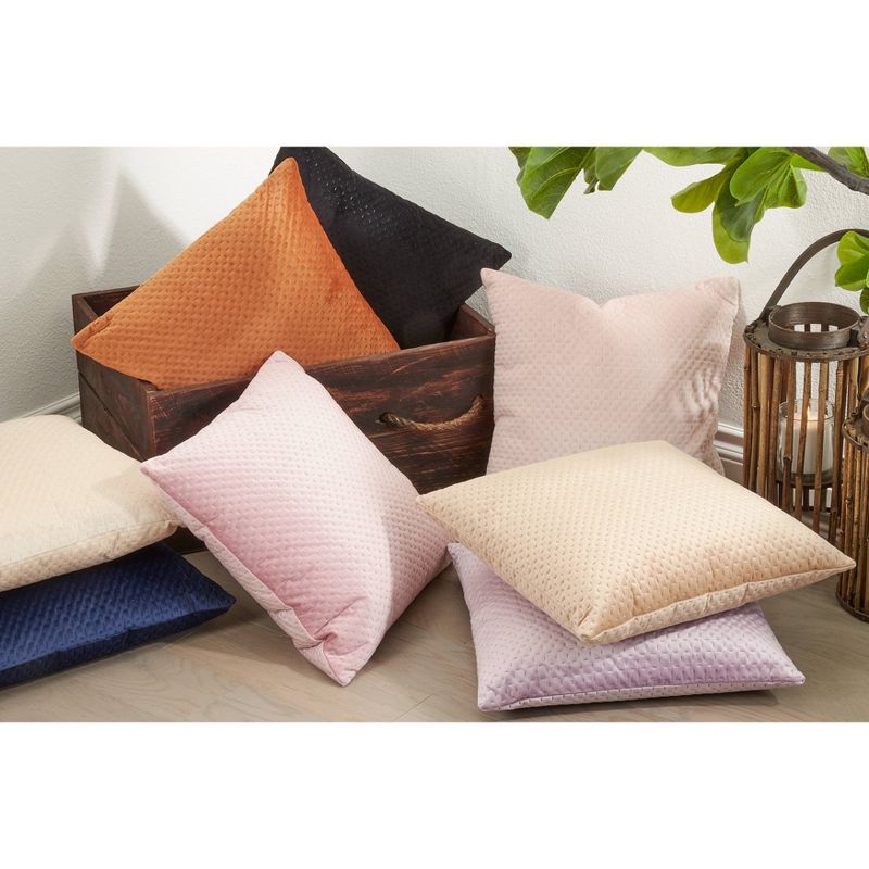 Pinsonic Velvet Design Poly-Filled Throw Pillow - Saro Lifestyle, 5 of 8